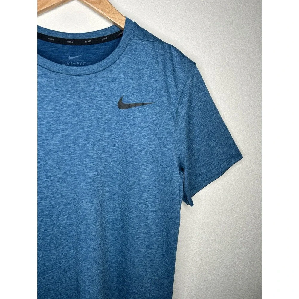 Nike Dri-Fit Mens Size Medium Gym Workout Training Blue Athletic T-Shirt